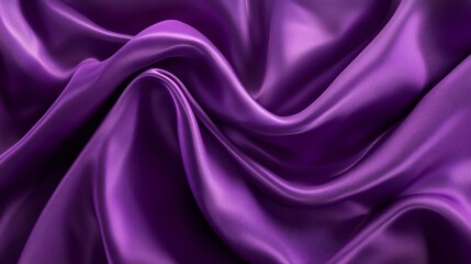 Obraz premium Purple satin backdrop with smooth, flowing curves and a luxurious, silky texture