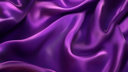 Obraz premium Purple satin backdrop with smooth, flowing curves and a luxurious, silky texture