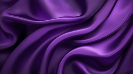Fototapeta premium Purple satin backdrop with smooth, flowing curves and a luxurious, silky texture