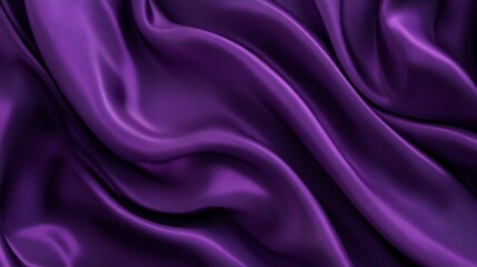 Obraz premium Purple satin backdrop with smooth, flowing curves and a luxurious, silky texture