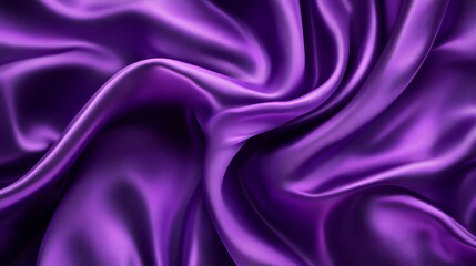 Purple satin backdrop with smooth, flowing curves and a luxurious, silky texture