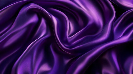 Purple satin backdrop with smooth, flowing curves and a luxurious, silky texture
