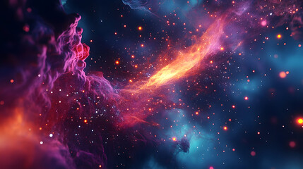 Fototapeta premium universe with wonderful psychedelic and stars with generative ai