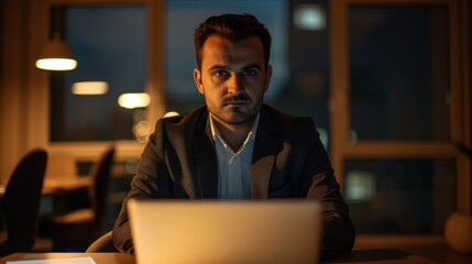 Fototapeta premium Businessman in Modern Boardroom