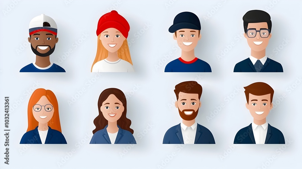 Leinwandbilder Minimalist thin line icons representing participants group dynamics community members and teams with a clean and professional look for business use and corporate presentations