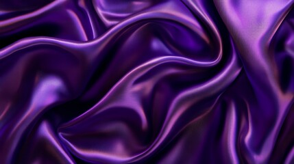 Obraz premium Purple satin backdrop with smooth, flowing curves and a luxurious, silky texture