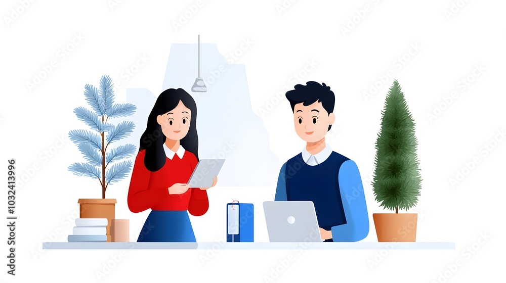 Aufkleber Diverse team of human figures and people in groups shown in a clean modern on themes of teamwork audience and organizational roles within a business or corporate setting