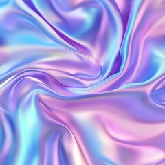 Obraz premium colorful Soft blue satin fabric with flowing waves, smooth texture, and subtle pattern, ideal for wallpaper, curtains, or backdrop design