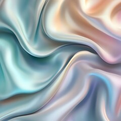 Obraz premium Abstract silver white silk waves flowing softly on a light background, perfect for wallpaper or textile design