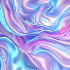 Obraz premium colorful Soft blue satin fabric with flowing waves, smooth texture, and subtle pattern, ideal for wallpaper, curtains, or backdrop design