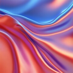 colorful Soft blue satin fabric with flowing waves, smooth texture, and subtle pattern, ideal for wallpaper, curtains, or backdrop design