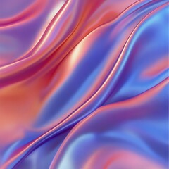 Obraz premium colorful Soft blue satin fabric with flowing waves, smooth texture, and subtle pattern, ideal for wallpaper, curtains, or backdrop design