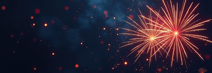 Naklejka premium Abstract firework background with free space for text