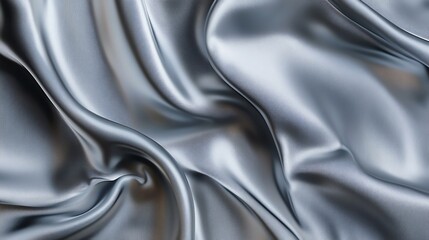 Black satin fabric with smooth, soft, shiny texture, ideal for luxury fashion, decoration, or backdrop