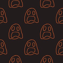 seamless pattern with ghost 