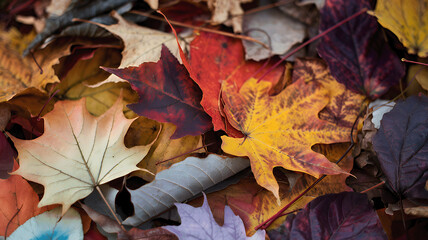 autumn leaves on the ground