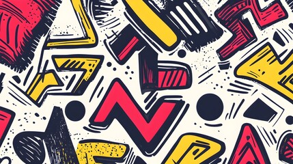 Abstract Hand-Drawn Graffiti Background