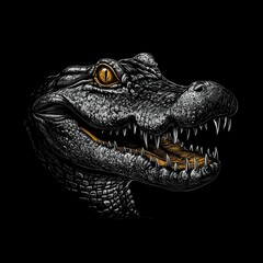 Obraz premium Realistic dinosaur head illustration