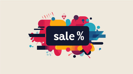 Illustration of a discount coupon. Sale. Banner. Postcard.