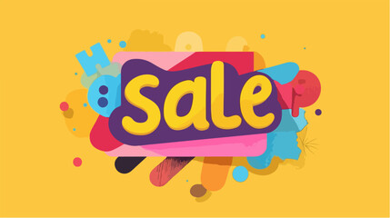 Illustration of a discount coupon. Sale. Banner. Postcard.