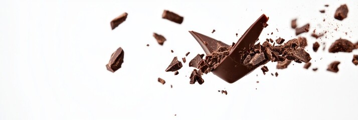 flying choco on white background
