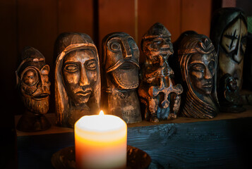candles in nordic temple