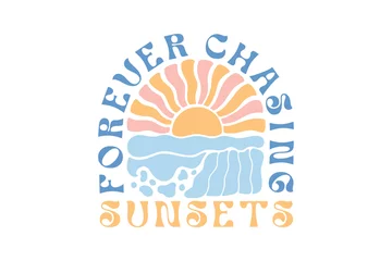 Forever Chasing Sunsets, Boho Summer Quote SVG T Shirt Design