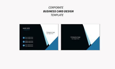 Double-sided creative business card vector design template.