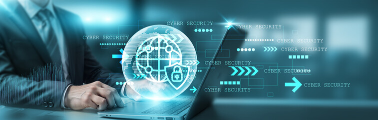 Hand touching laptop network connection on cybersecurity, technology, and futuristic concepts, highlighting the importance of data protection and advanced digital security measures.