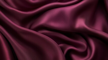 Fototapeta premium Red maroon satin fabric with soft, smooth texture, perfect for luxury backdrop
