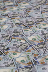 Fototapeta premium US 100 dollar banknotes background