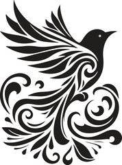 Fototapeta premium Unique bird silhouette logo creations with beautiful bird logo vectors.