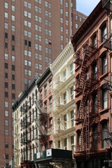 New York, NYC, Manhattan, building, architecture, city, house, street, windows, facade, urban, old, exterior, apartment, brick, window, buildings, home, balcony, glass
