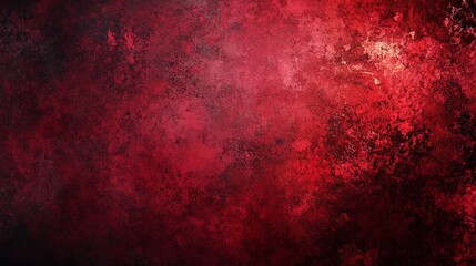 Grungy red wall texture with distressed paint and aged paper, perfect for vintage design and backdrop