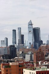 Obraz premium New York, NYC, Manhattan, building, architecture, city, skyscraper, apartment, urban, glass, buildings, window, exterior, facade, high, construction, windows, tower, house, new, tall, home, skyline, v