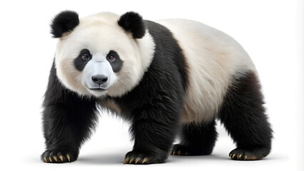 Naklejka premium Panda Isolated on White Background. 