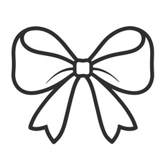Cute Bows Line Art Vector Illustration for Kids Designs.