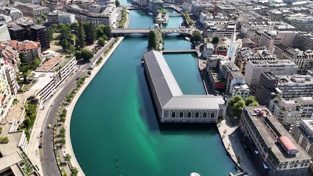Batiment des Forces Motrices (Power plant building) in Geneva, Switzerland