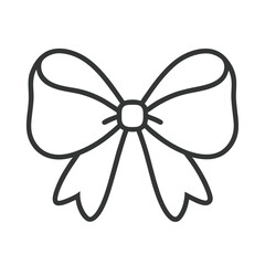 Cute Bows Line Art Vector Illustration for Kids Designs.