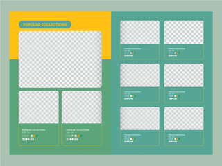 Digital marketing social media post, web banner, post template or banner design template