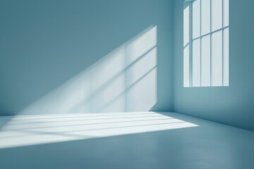 Obraz premium Sunlight Streaming Through a Window in a Corner Room