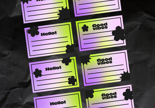 Neon Label Set Layout