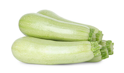 Many fresh ripe zucchinis isolated on white