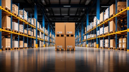 Exploring the efficiency and aesthetics of modern warehouse interiors in design and functionality