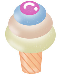 cream cone isolated