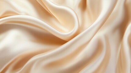 Fototapeta premium Silky beige fabric texture for elegant backdrop