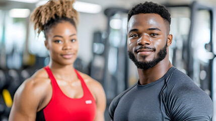 Fitness Trainer Assisting and Guiding a Person Through a Weighted Lifting Routine at the Gymnasium  Concept of Strength Training Muscle Building and Healthy Lifestyle