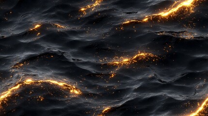 Fototapeta premium Abstract seamless pattern of smooth water texture with fiery highlights for design