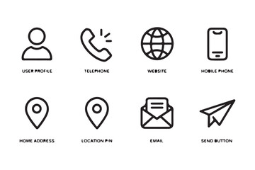 Minimal Communication and Navigation Icons Set