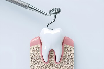 Dental Instrument Isolated on a White Background Showcasing Tooth Extraction or Dental Procedure Concept